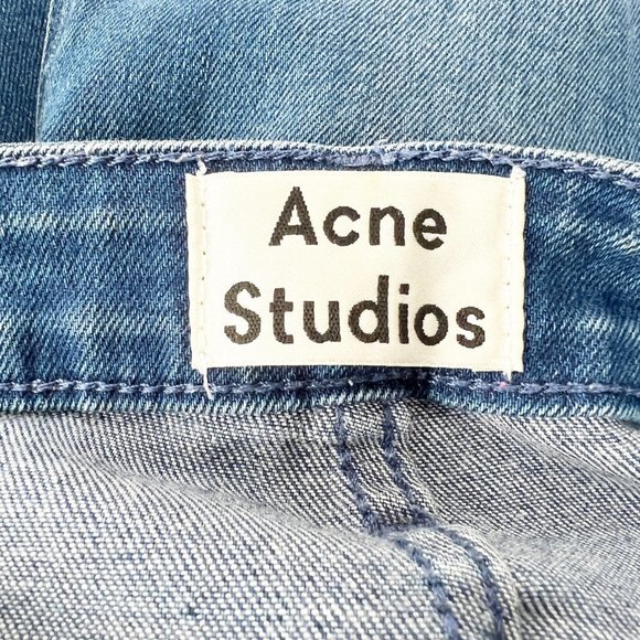 Acne Studios Skin 5 Ocean Skinny Slim Denim Jeans Mid High Rise Waisted Long 29 - Picture 4 of 10